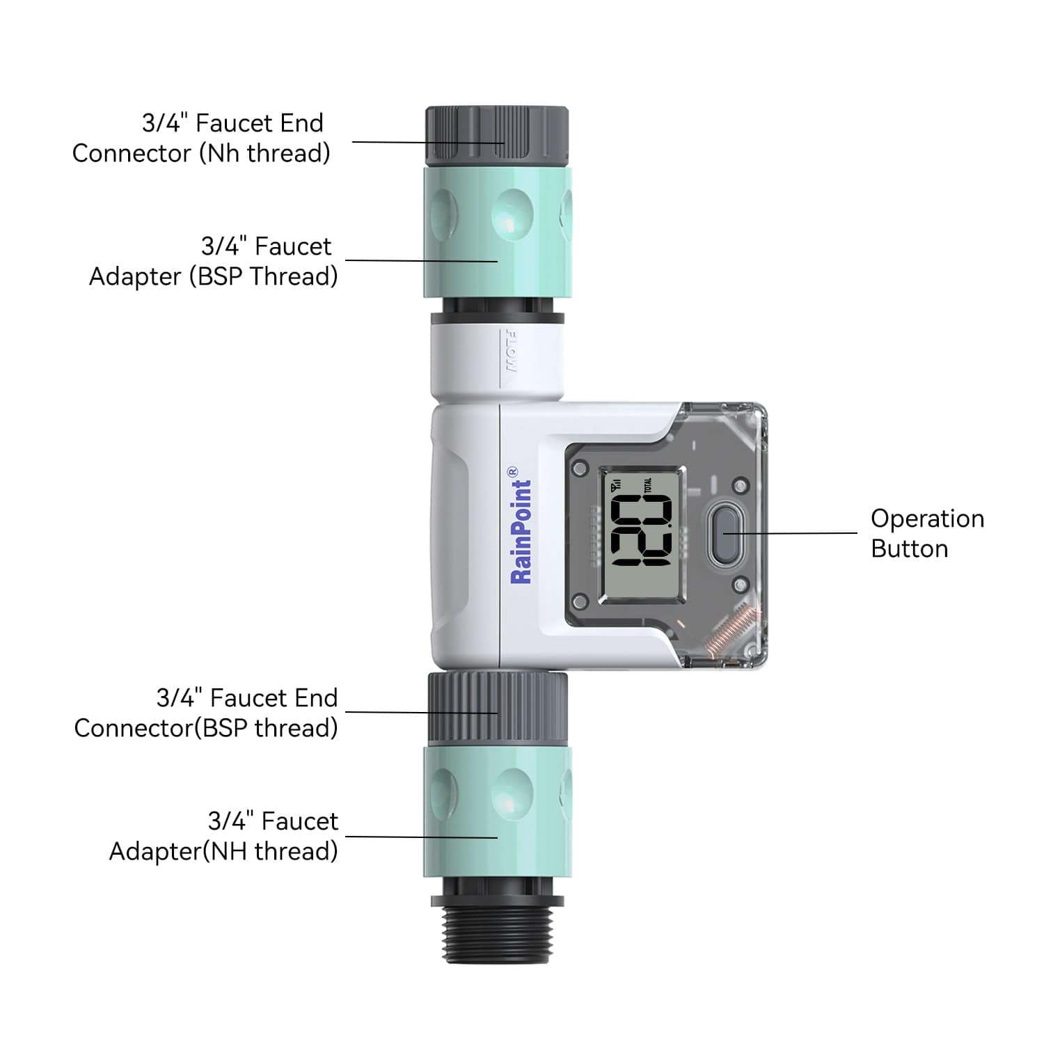 Smart + Pool Thermometer Model No: HCS528+HCS015 – RainPoint Irrigation