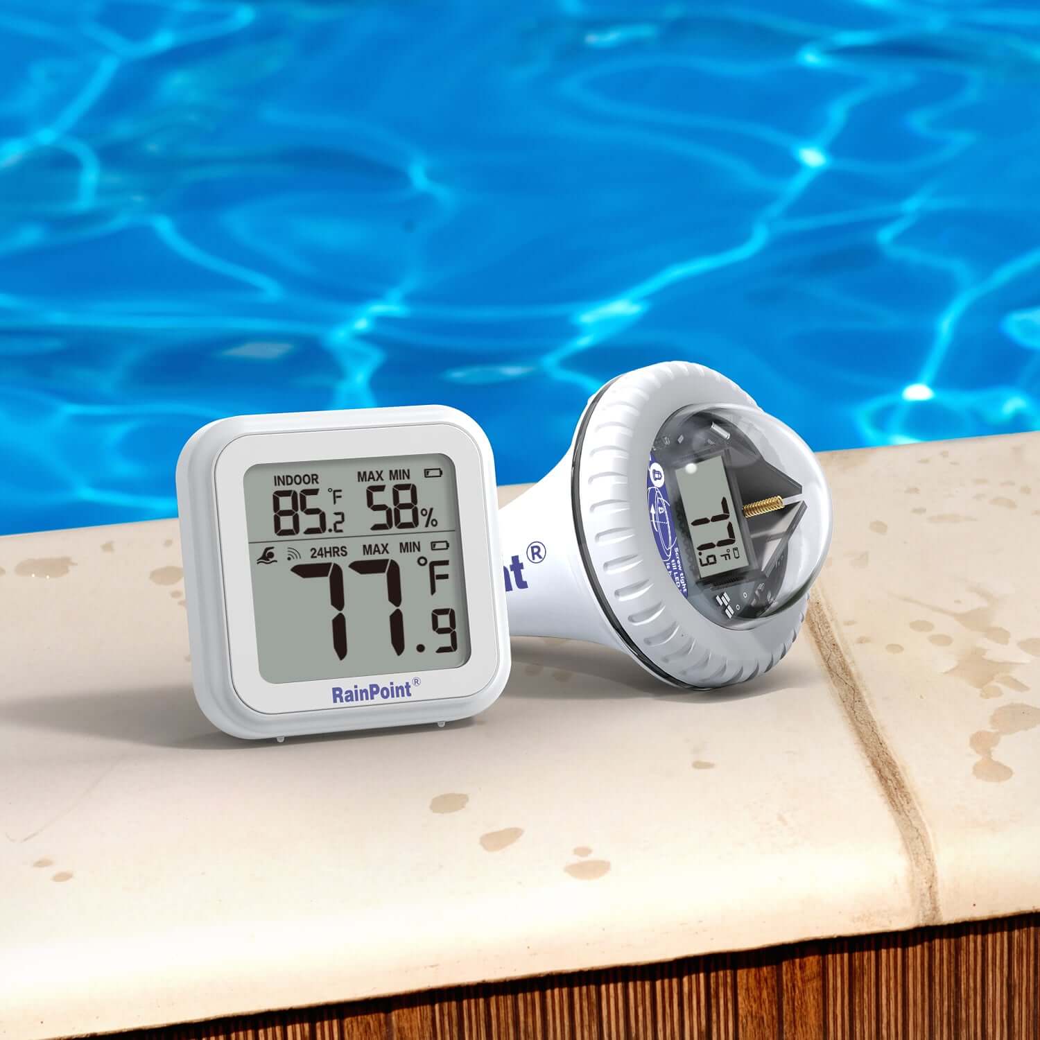 Swimming Pool Thermometer, Floating Pool Thermometer, Digital