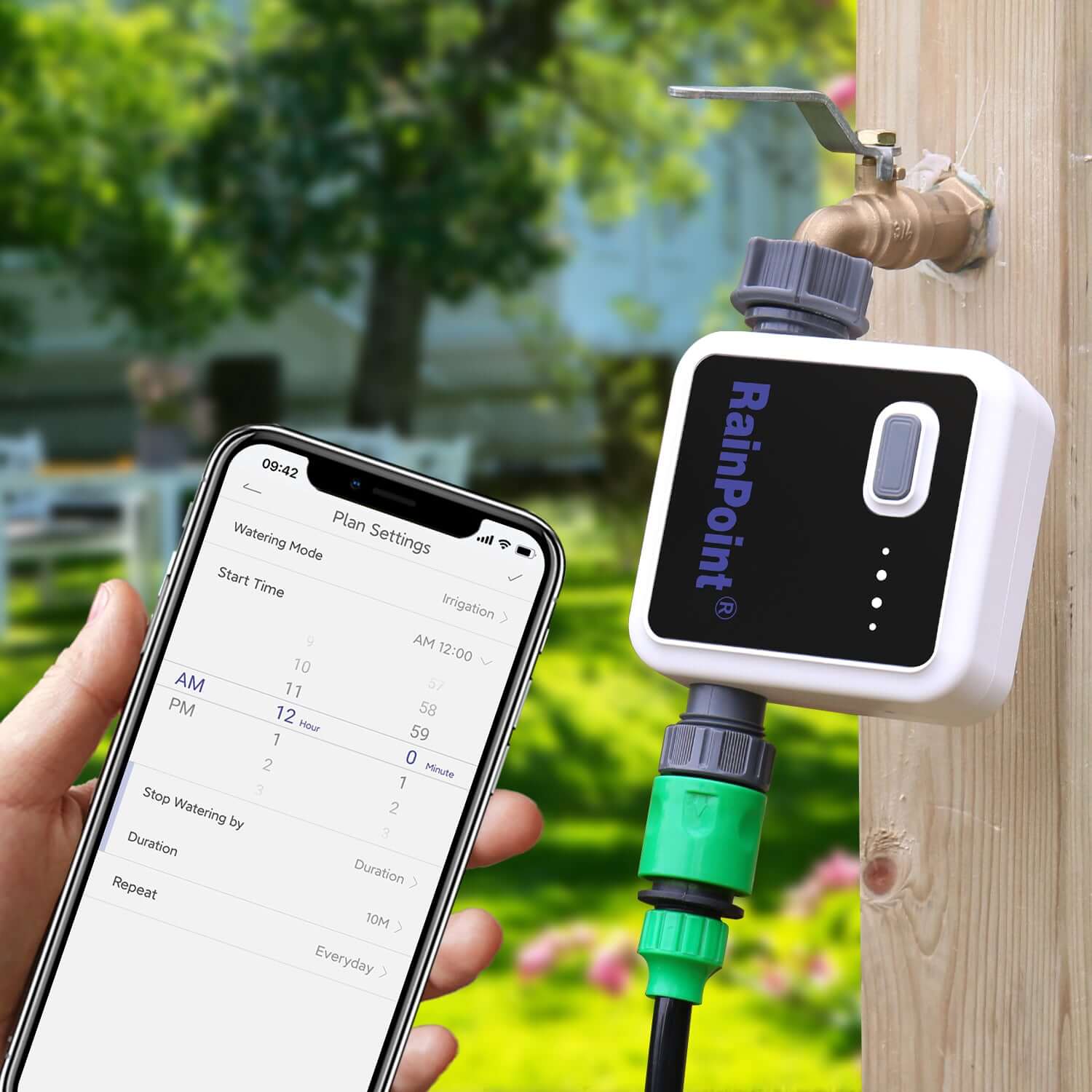 https://www.rainpointonline.com/cdn/shop/files/RAINPOINTWiFiSprinklerTimerWaterTimerforGardenHose_SmartHoseFaucetTimer_AutomaticIrrigationSystemController_APPControlvia2.4GhzWiFiVoiceControlforYardLawnWatering.jpg?v=1695795403&width=1500