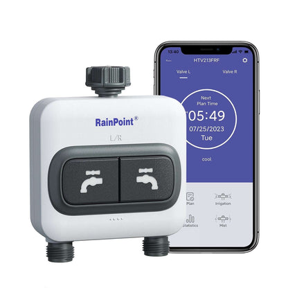 RainPoint Smart + 2-Zone Water Timer Model No: HTV213