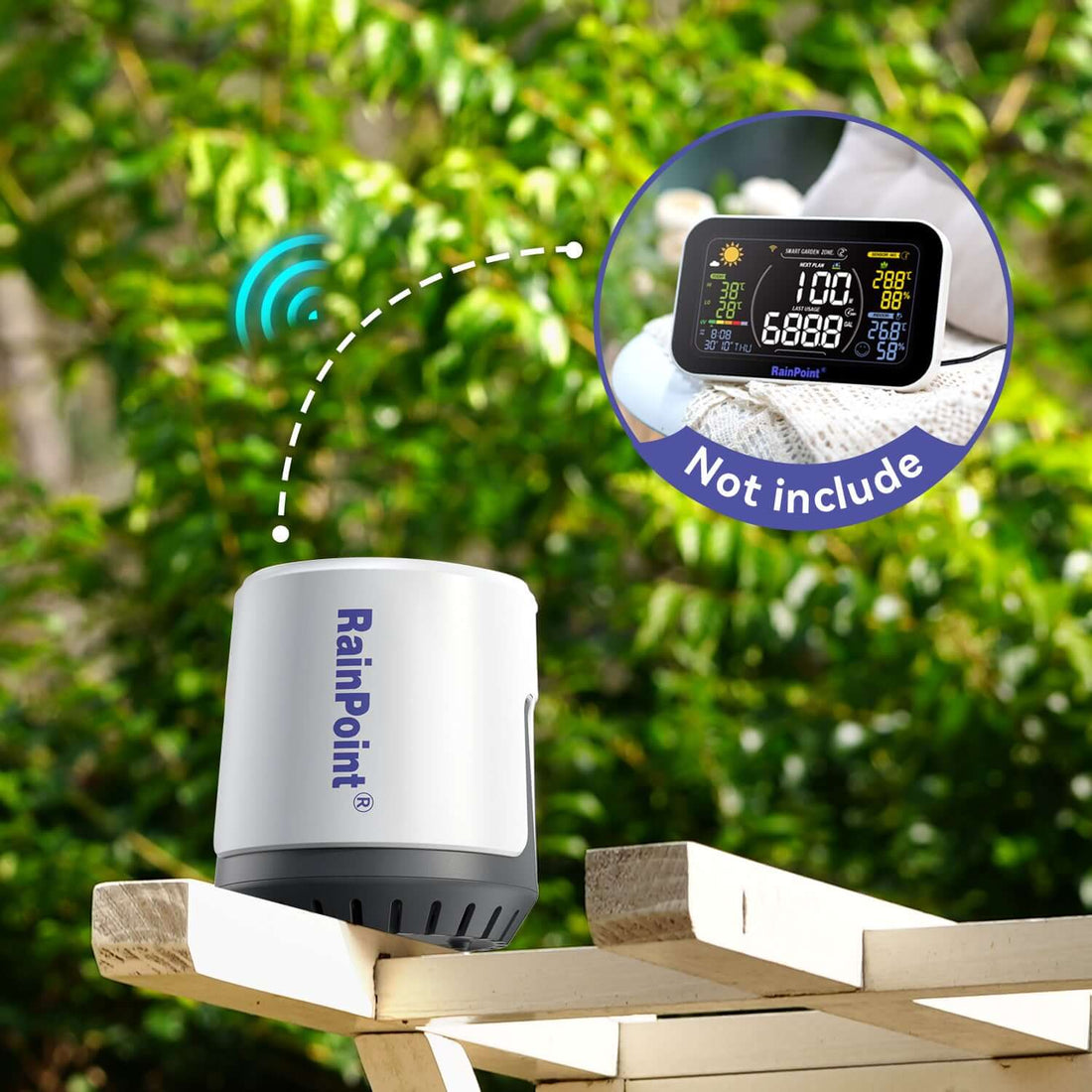 Rain sensor for collecting rain data - Requires to Connect Rainpoint WiFi Hub