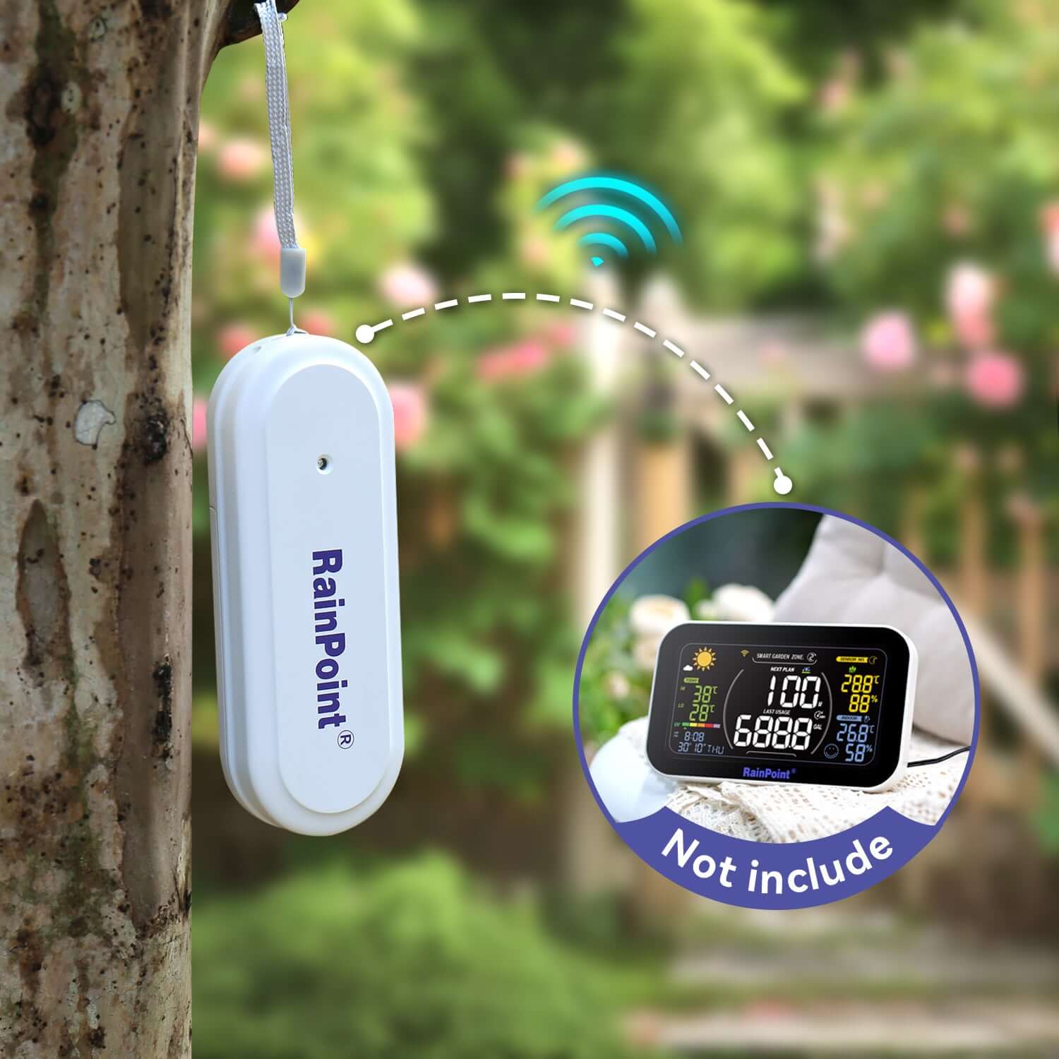 Outdoor Air Humidity Sensor- Requires to Connect Rainpoint WiFi Hub