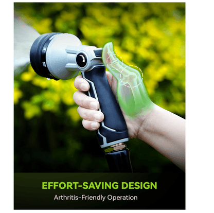 RAINPOINT Full-Metal Garden Hose Nozzle, Heavy Duty Water Hose Nozzle Sprayer,Black