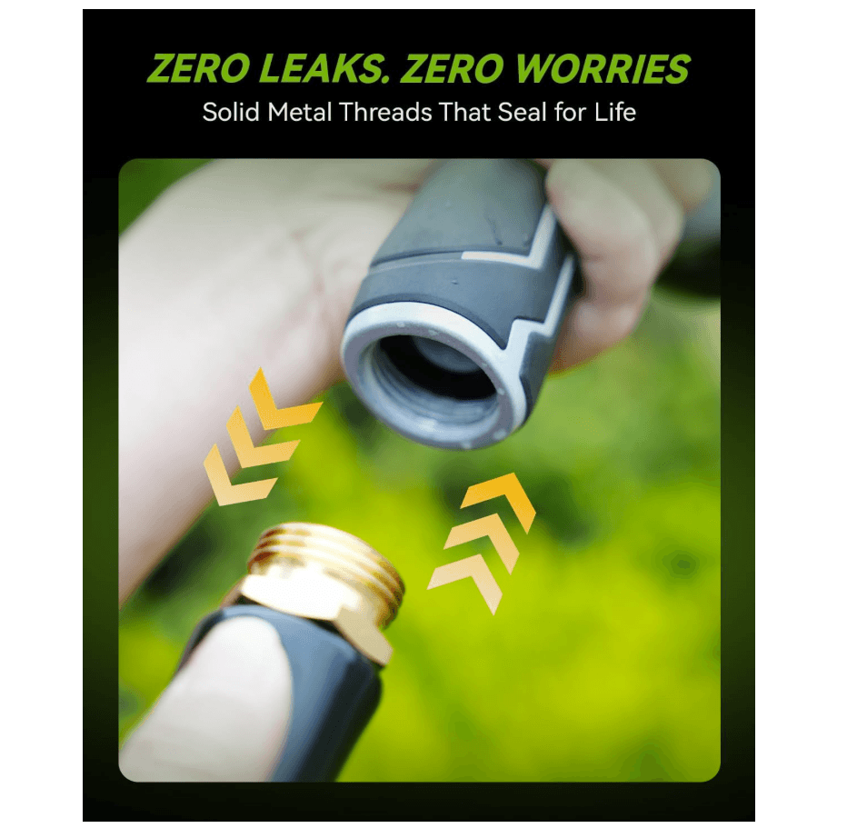 RAINPOINT Full-Metal Garden Hose Nozzle, Heavy Duty Water Hose Nozzle Sprayer,Black