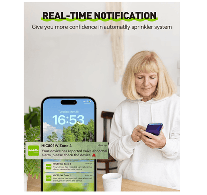 RAINPOINT Sprinkler Controller 8 Zone, Local Weather-Based Smart Irrigation Controller, WiFi Sprinkler Timer for Sprinkler System,Yard,Lawn