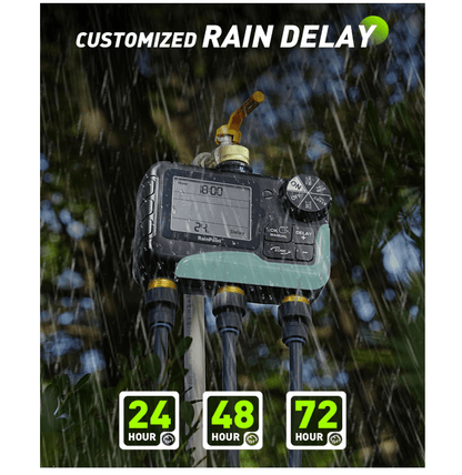 RAINPOINT 3-Zone Water Timer with Brass Inlet &amp; Outlet