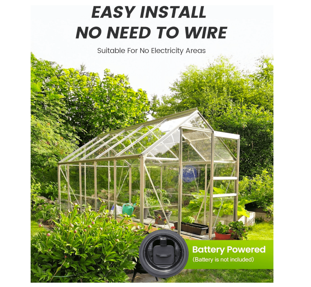 RAINPOINT Battery Operated Sprinkler Controller - Indoor &amp; Outdoor 4 Zone Smart Irrigation Controller