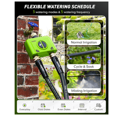 RAINPOINT 2 Zone WiFi Water Timer for Garden Hose(Brass Inlet &amp; Outlet, No Gateway)