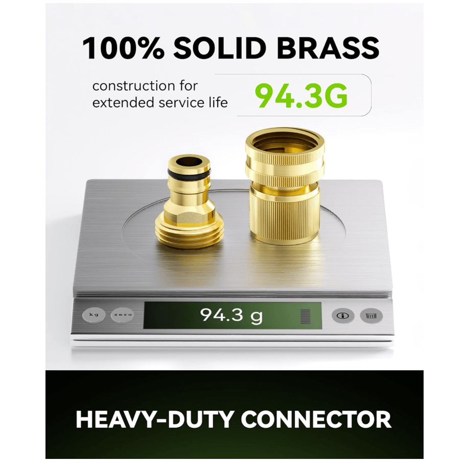 RainPoint Solid Brass 3/4" GHT Quick Connect Hose Fittings, No-Leak, 4 Sets