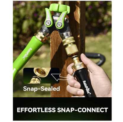 RainPoint Solid Brass 3/4" GHT Quick Connect Hose Fittings, No-Leak, 4 Sets