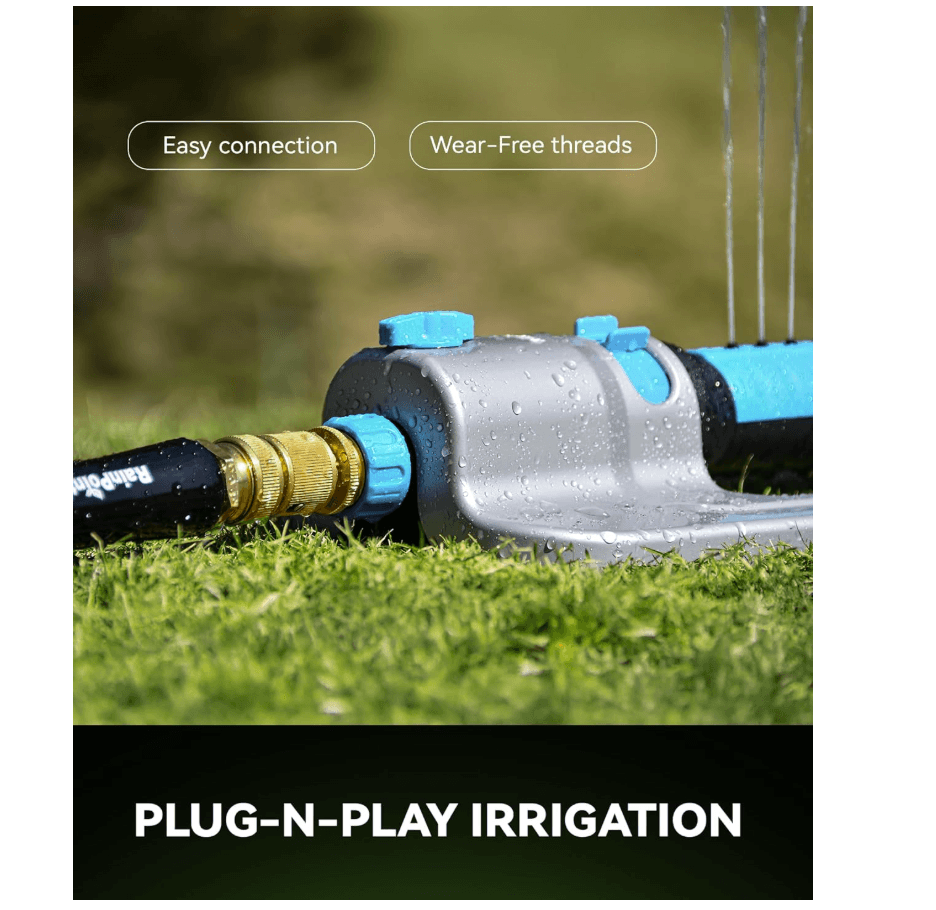 RainPoint Brass Garden Hose Quick Connect, 3/4” GHT Heavy Duty Leak-Proof Fittings (2 Sets)