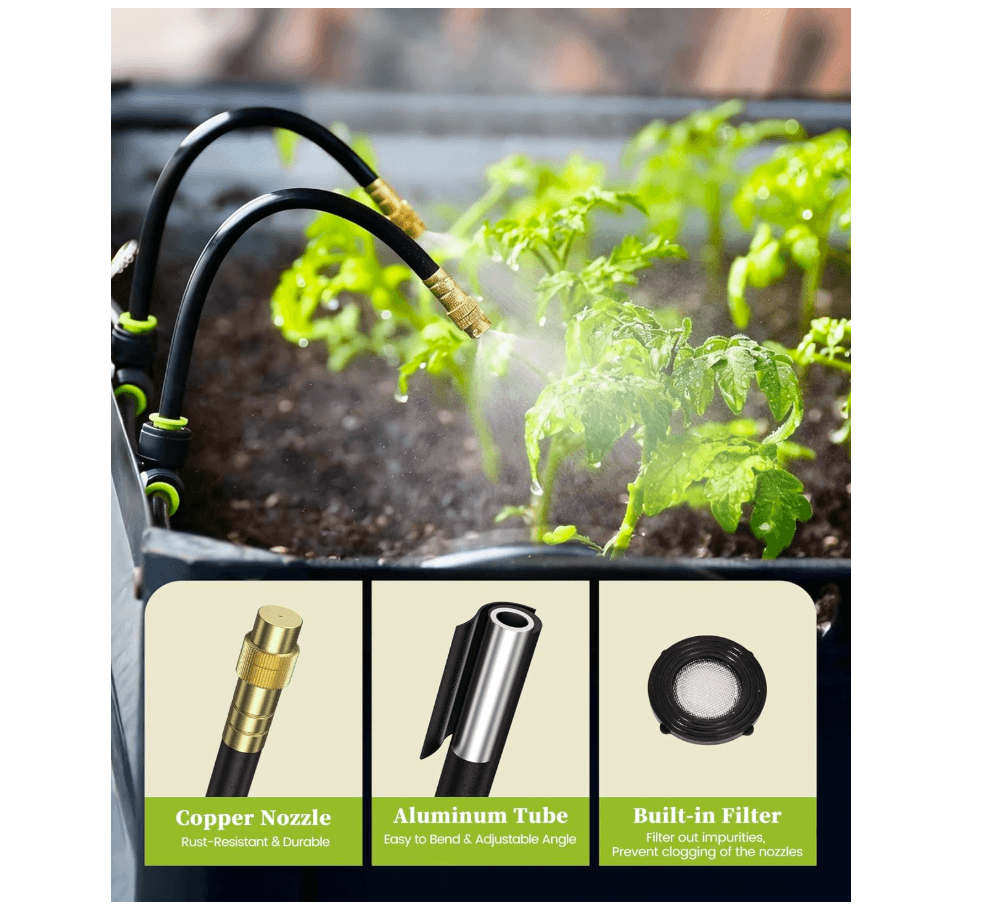 AINPOINT 100FT Drip Irrigation System, Garden Watering Kit