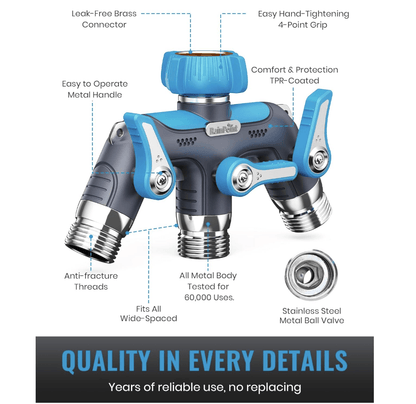 RAINPOINT 3 Way Hose Splitter(Blue)