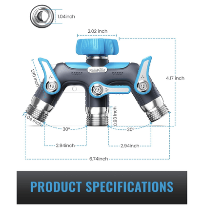 RAINPOINT 3 Way Hose Splitter(Blue)