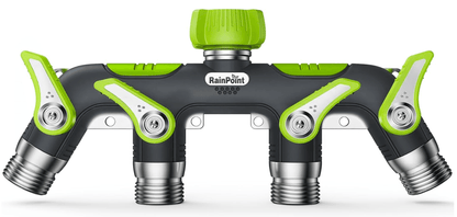 RAINPOINT 4 Way Garden Hose Splitter(Green)