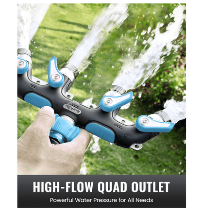 RAINPOINT 4 Way Garden Hose Splitter(Blue)