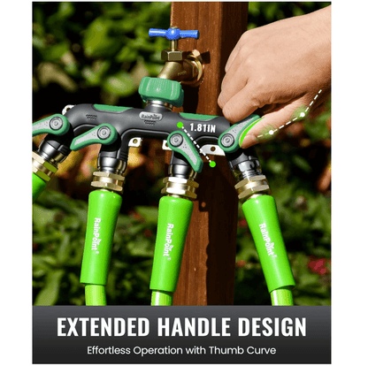 RAINPOINT 4 Way Garden Hose Splitter(Dark Green)
