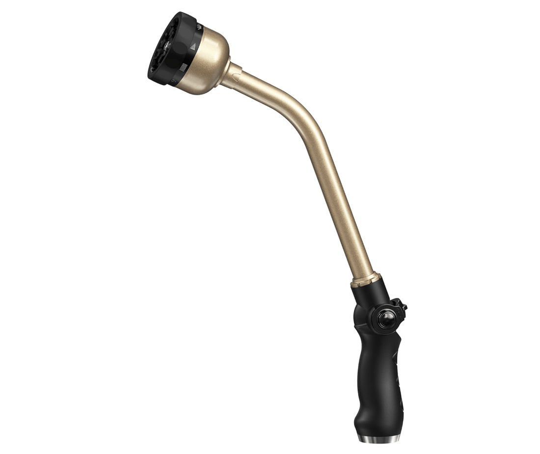 RAINPOINT 16" Metal Watering Wand – 9 Spray Patterns, Garden Hose Nozzle(Black)