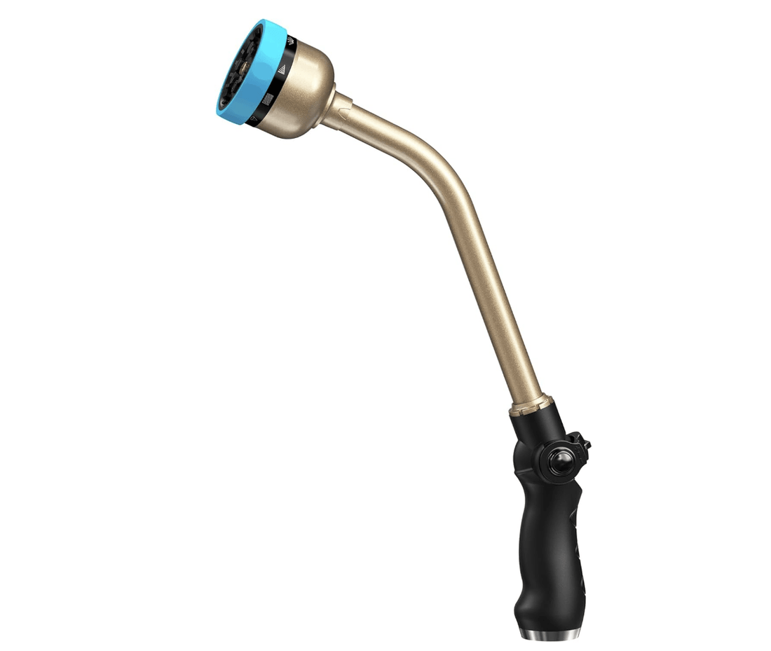 RAINPOINT 16" Metal Watering Wand – 9 Spray Patterns, Garden Hose Nozzle(Blue)