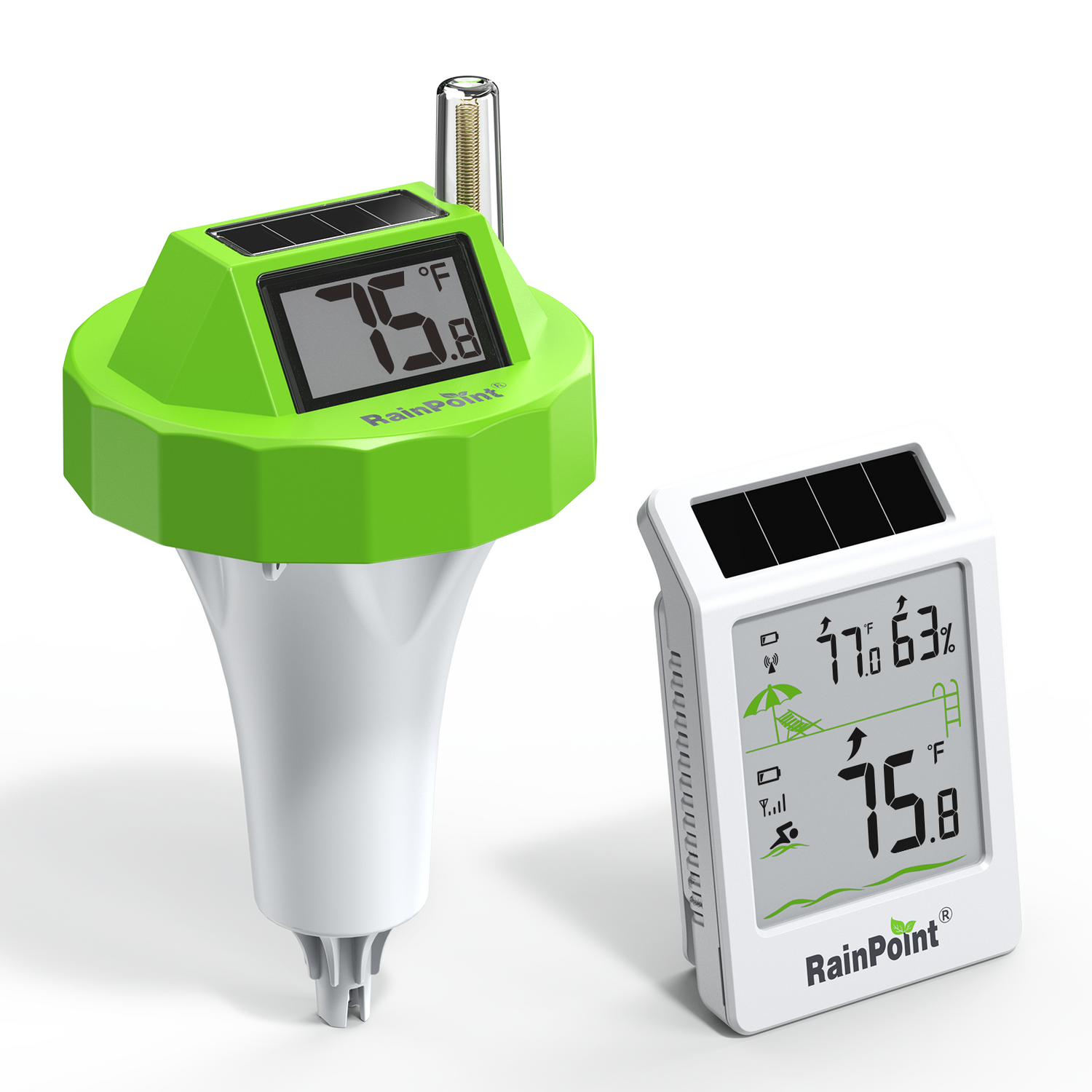 RainPoint Wireless Pool Thermometer – IPX8 Floating with Indoor Monitor