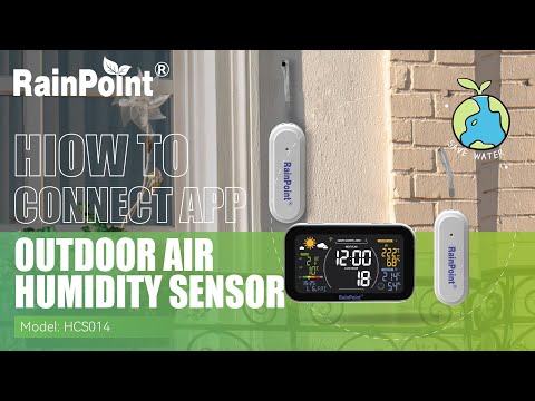 RainPoint Smart + Outdoor Air Humidity Sensor Model No: HCS014, Must be Used WiFi Hub, 2.4Ghz WiFi Only