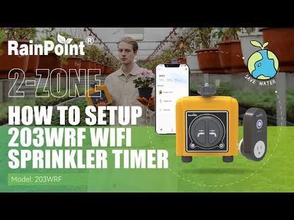 RainPoint Smart WiFi 2-Zone Sprinkler Timer, Hose Water Timer Voice controlled Google Home And Alexa