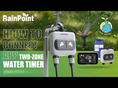 RainPoint Smart+ Garden Watering System Two-Zone + Water Flow Meter Basic Package