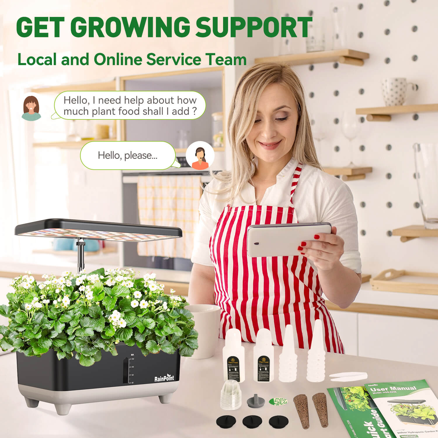 RainPoint Indoor Hydroponics Growing System,13 Pods Hydroponic Garden Planter, Vegetable Growing System Kit, Kitchen Christmas Gifts for Women, Hydro Garden Herb Grower