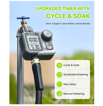 RAINPOINT Cycle &amp; Soak Water Timer for Garden Hose