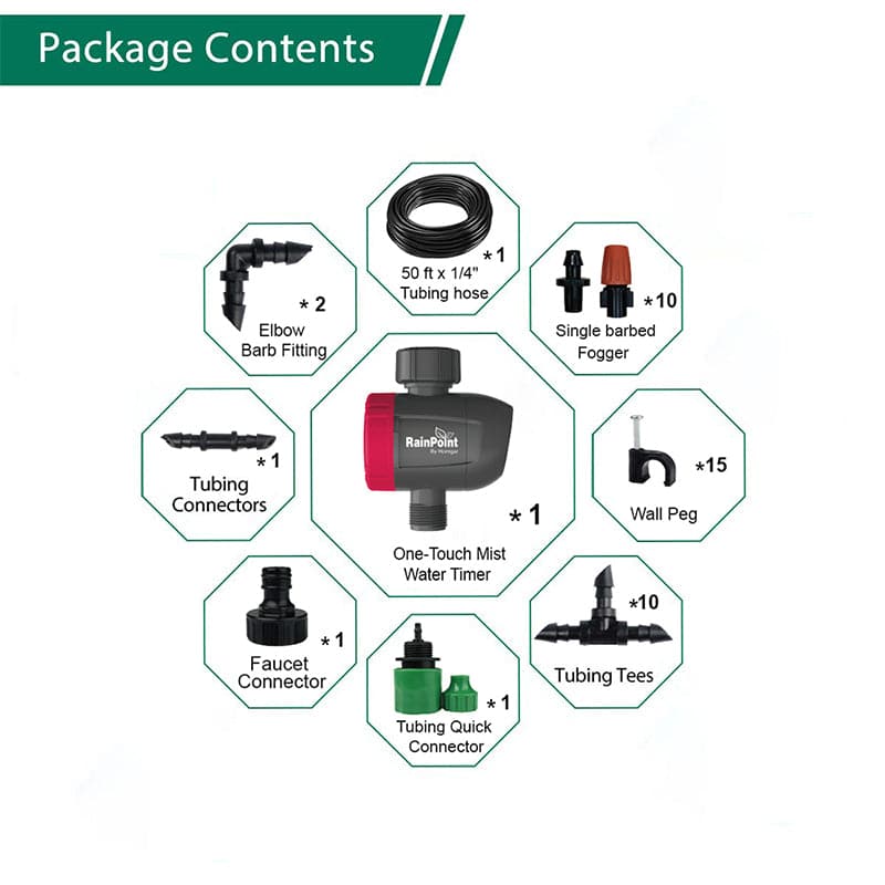 Mist Cooling Kit Package Contents