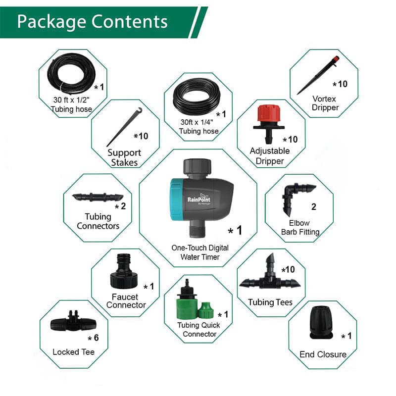 Automatic Watering System Package Contents
